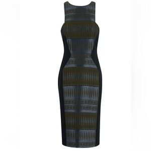 AMANDA WAKELEY Midnight/Multi Tapis Short Jacquard Dress size 6